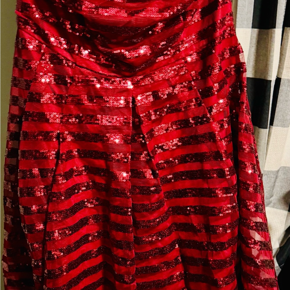 Eva Mendes for New York & Company Red Sequin A-Line Skirt